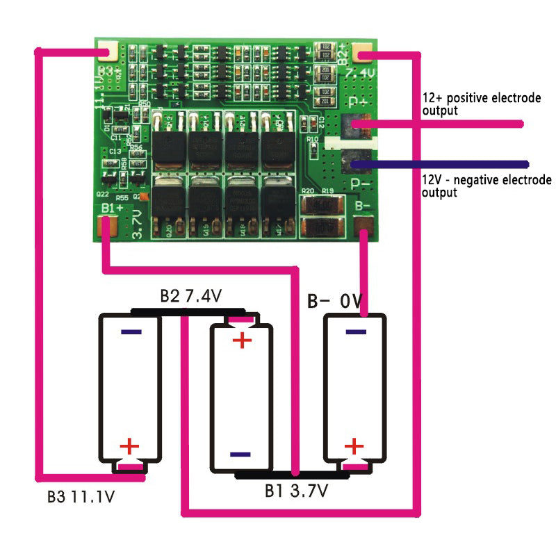 BMS 3S 40A Balancer PCM 18650 Lithium Battery Protection Board 3S BMS Li-ion Charger Charging With Balance 12.6V for Drill Motor