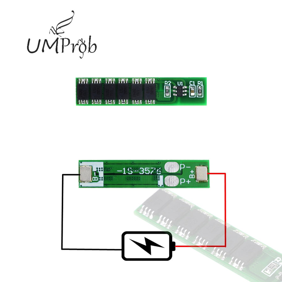 1S 15A 3.7V li-ion  BMS PCM battery protection board pcm for 18650 lithium ion li battery