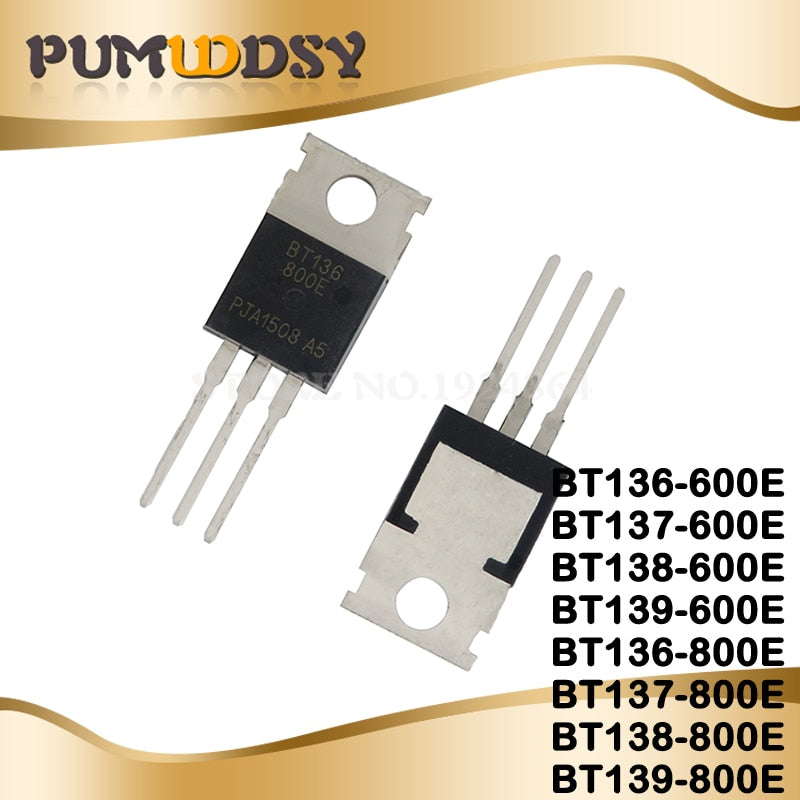 10PCS BT136-600E BT137-600E BT138-600E BT139-600E BT136-800E BT137-800E BT138-800E BT139-800E TO-220 BT136 BT137 BT138 BT139 IC