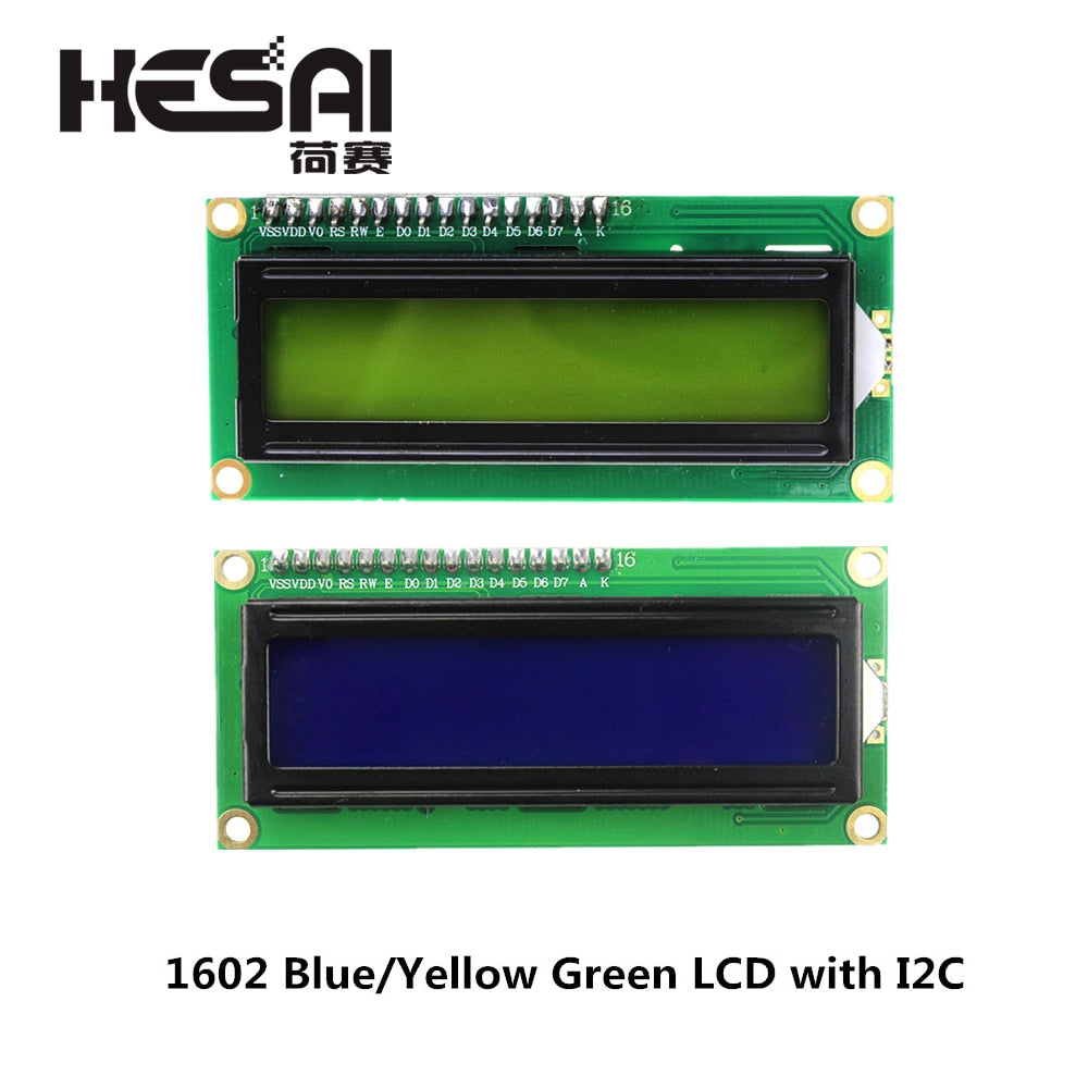 1602 LCD Module Blue/Yellow Green Screen with IIC/I2C 16x2 LCD Backlight Module LCD-1602+I2C IIC 5V for arduino DIY Kit