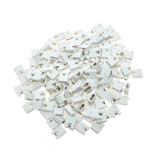 100PCS Pitch jumper shorted cap & Headers & Wire Housings 2.54MM SHUNT Black yellow white green red blue