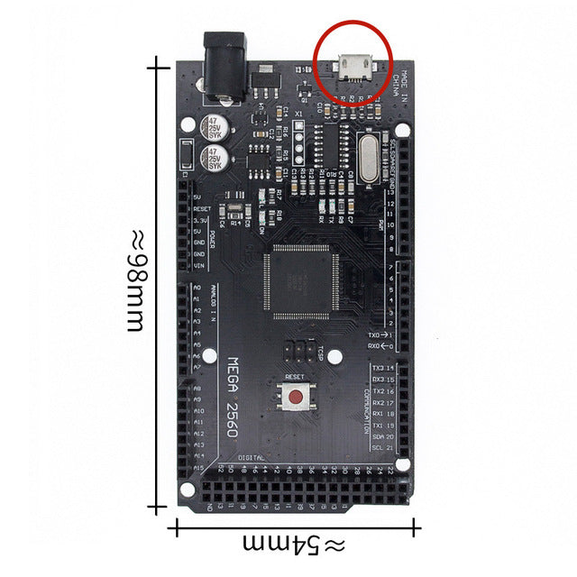 MEGA2560 MEGA 2560 R3 (ATmega2560-16AU CH340G) AVR USB board Development board MEGA2560 for arduino