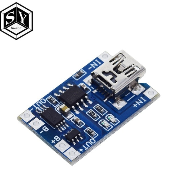 1PCS Great IT 5V 1A Micro USB 18650 type-c Lithium Battery Charging Board Charger Module+Protection Dual Functions TP4056 18650