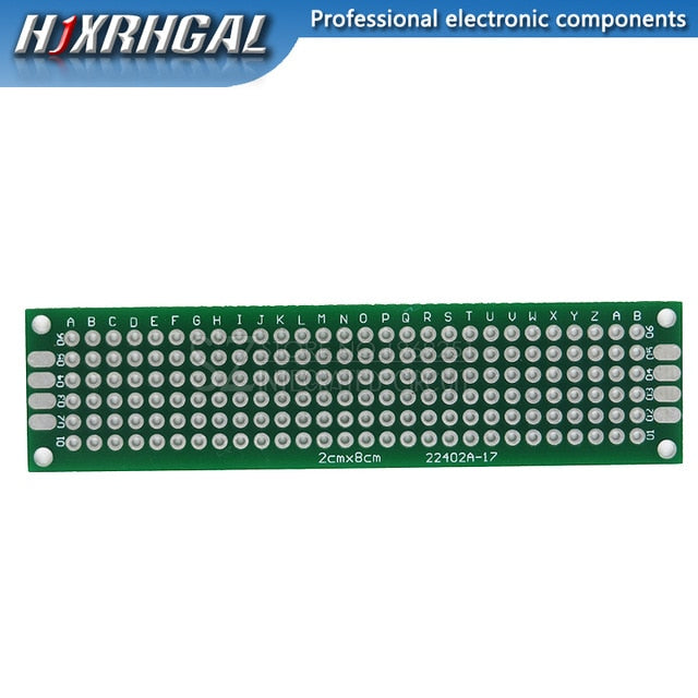 1pcs/lot PCB Double-Sided Protoboard Breadboard Universal Board 2*8cm 3*7cm 4*6cm 5*7cm 7*9cm Pitch 2.54mm Grenn Blue PCB Board