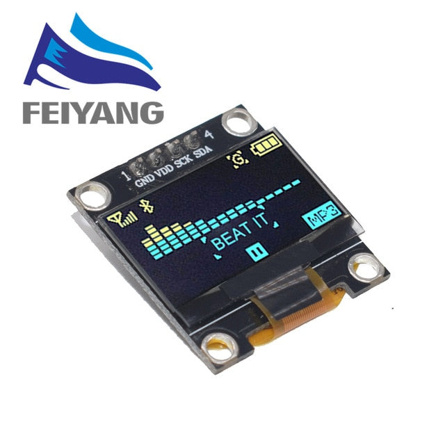 New product 0.96 inch OLED IIC White/YELLOW BLUE/BLUE 12864 OLED Display Module I2C SSD1306 LCD Screen Board for Arduino