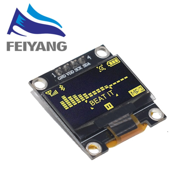 New product 0.96 inch OLED IIC White/YELLOW BLUE/BLUE 12864 OLED Display Module I2C SSD1306 LCD Screen Board for Arduino