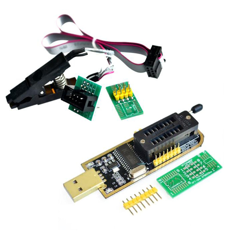SOIC8 SOP8 Test Clip For EEPROM 93CXX / 25CXX / 24CXX + CH341A 24 25 Series EEPROM Flash BIOS USB Programmer Module
