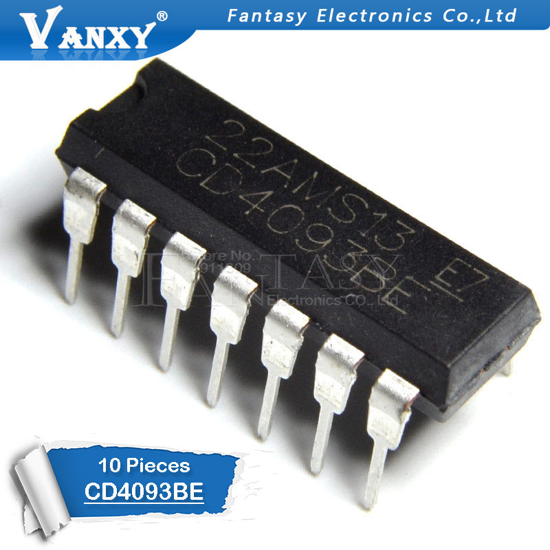 10PCS CD4093BE DIP14 CD4093 DIP 4093 DIP-14 4093BE new and original IC